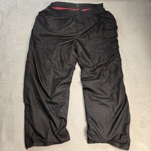 Starter Black Baggy Red Mesh Track Pants Pin Stripe Y2K Athleisure 2XL